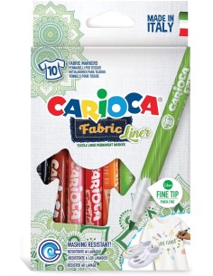 Rotulador textil Fino Carioca 10 colores