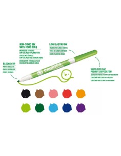 Rotulador textil Fino Carioca 10 colores 2