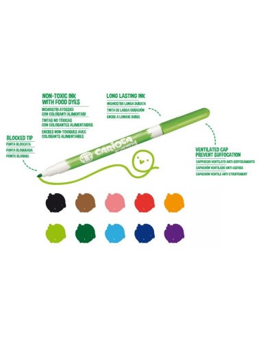 Rotulador textil Fino Carioca 10 colores