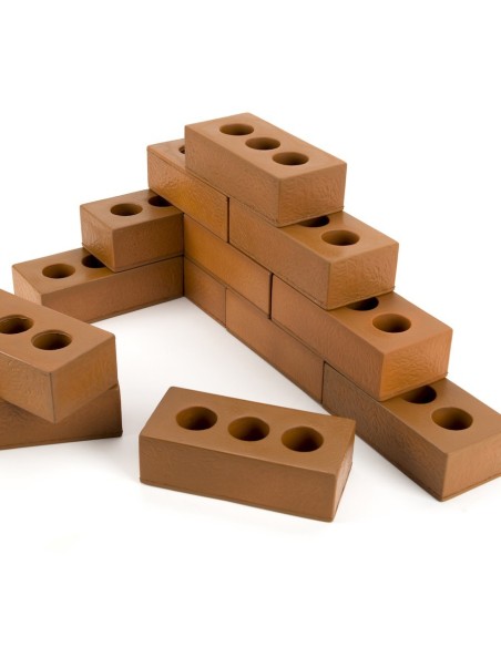 Ladrillos de construcción Foam Marrón 25 pcs