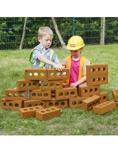 Ladrillos de construcción Foam Marrón 25 pcs