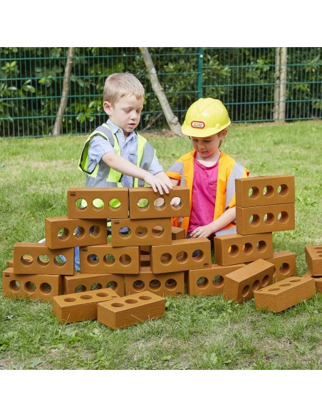 Ladrillos de construcción Foam Marrón 25 pcs