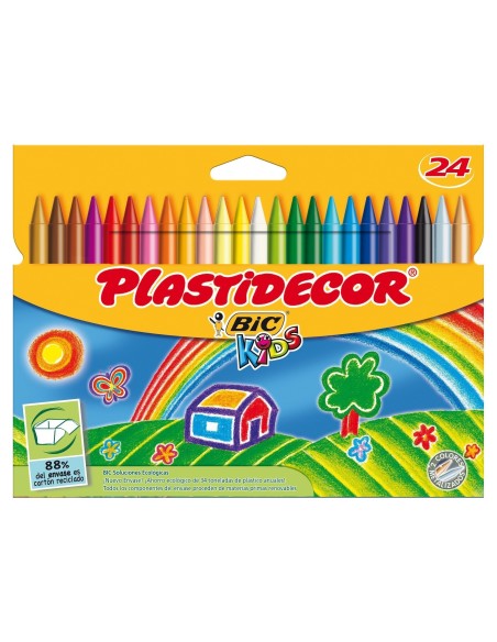 Lápices de Cera Plastidecor 24 colores
