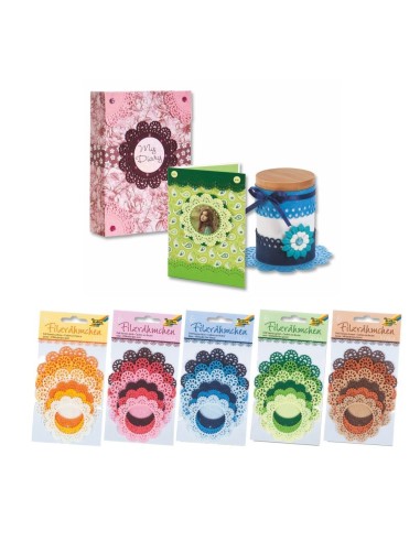 Blonda fieltro flor 6pcs