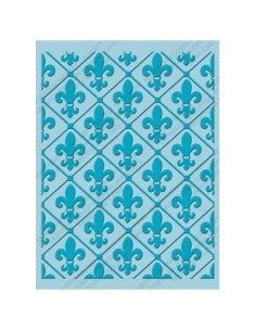Cuttlebug carpeta embossing flor de lis