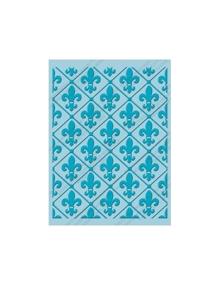 Cuttlebug carpeta embossing flor de lis