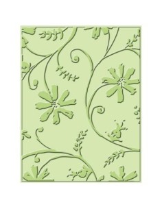 Cuttlebug carpeta embossing flores estilizadas