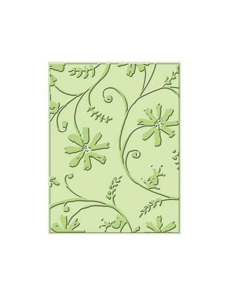 Cuttlebug carpeta embossing flores estilizadas