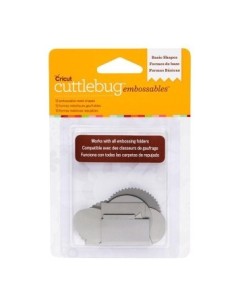 Cuttlebug formas metal plateadas basicas 10u