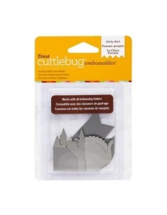 Cuttlebug formas metal plateadas chica dorada 10u