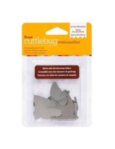 Cuttlebug formas metal plateadas en la pradera 10u