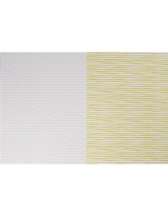 Goma Eva impresa 40x60 raya punto amarillo