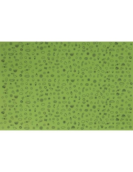 Goma Eva impresa 40x60 dibujos verde