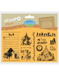 Sellos stampoclear navidad musical