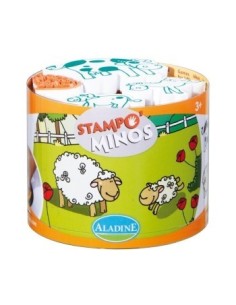 Sellos stampominos animales granja 10u