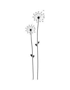 Sello madera E flores