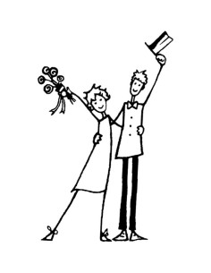 Sello madera D casados