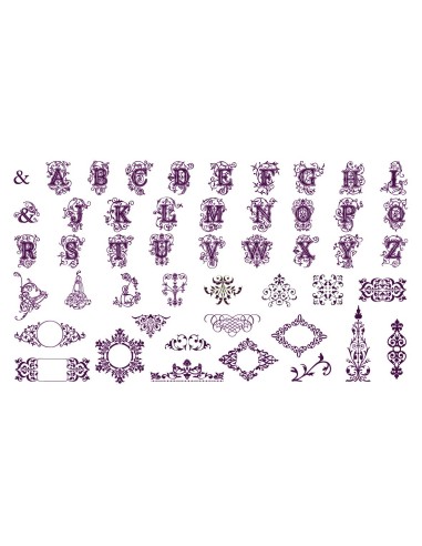 Sellos stampo scrap arabesco 48u