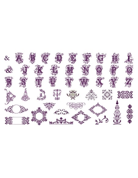 Sellos stampo scrap arabesco 48u