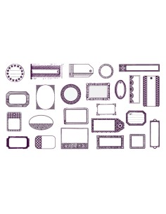 Sellos stampo scrap etiquetas 24u 2