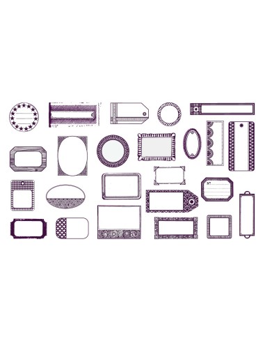 Sellos stampo scrap etiquetas 24u