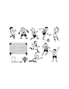 Sellos stampominos fútbol 10u 2