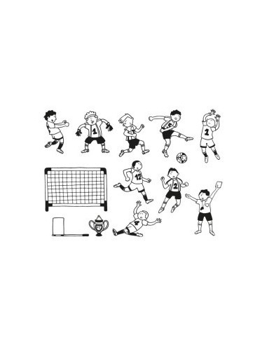 Sellos stampominos fútbol 10u