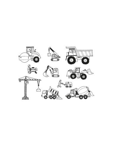 Sellos stampominos construcción 10u