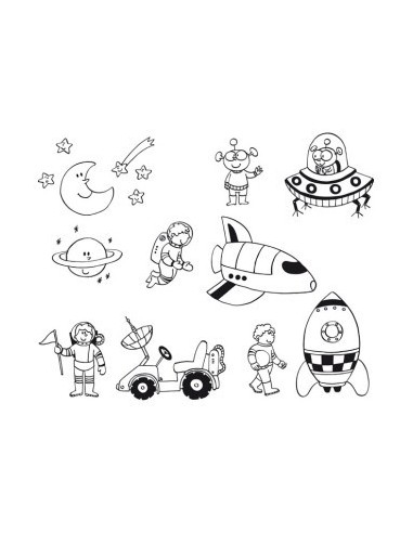 Sellos stampominos en el espacio 10u