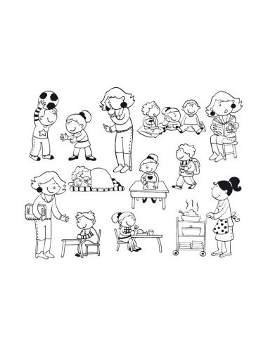 Sellos stampominos en el colegio 10u