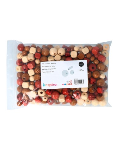 Abalorios madera natural