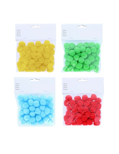 Pompones unicolor 50u