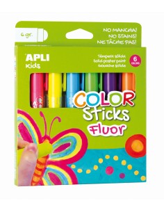 Témpera sólida Flúor 6 colores