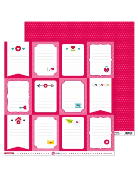 Anita Con Amor Papel Scrap Tarjetas Unidad