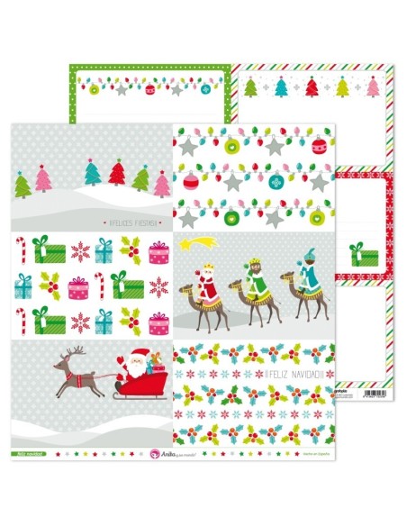 Anita Feliz Navidad Papel Scrap Tarjetas G Unidad