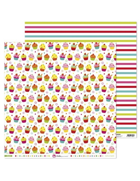 Anita Fiesta Papel Scrap Cupcakes Unidad