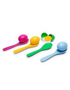 Set Juego 4 cucharas y 4 huevos
