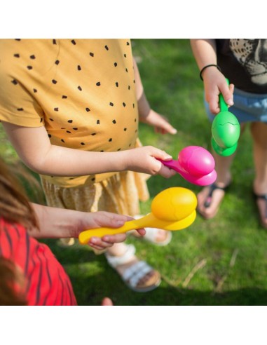 Set Juego 4 cucharas y 4 huevos