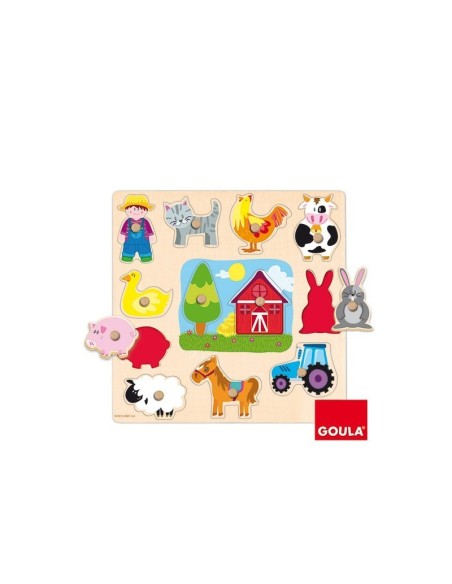 Puzzle siluetas granja