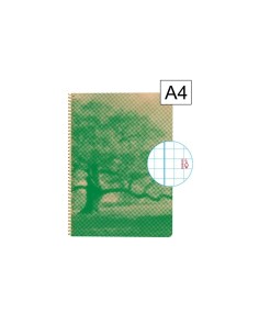 Cuadernos con espiral 80h ESCOLOFI 5x5 Reciclado 2