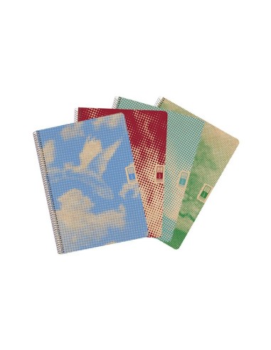 Cuadernos con espiral 80h ESCOLOFI 5x5 Reciclado
