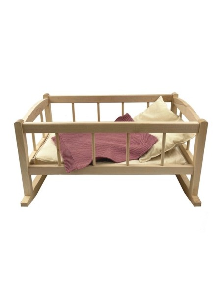 Cuna muñeca madera natural