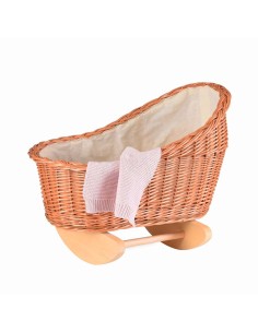Cuna muñeca de mimbre