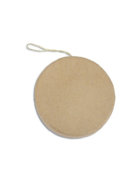 Colgante redondo papel maché 10cm 12u