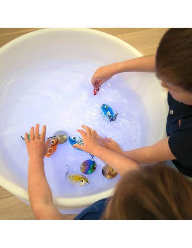 Mesa de luz sensorial de arena y agua