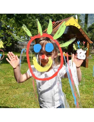 Pizarra de exterior transparente con caballete