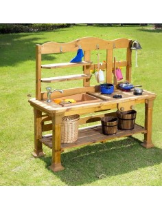 Cocina de madera de exterior