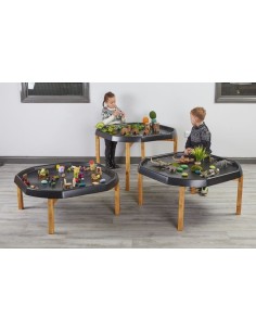 Base madera para Bandeja Tuff grande Pack 3