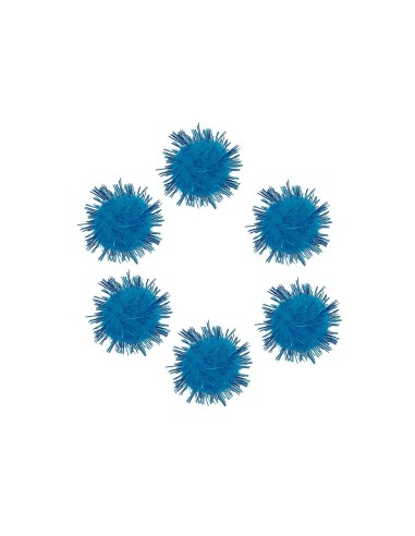 Pompones brillantes 25mm 20u