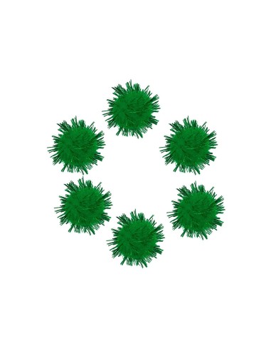 Pompones brillantes 25mm 20u